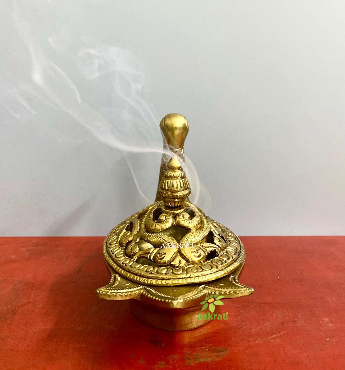 Exquisite Brass duck design Incense or Loban holder. Diya ,oil wick lamp .home temple diya