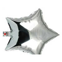 Plastic Party Foil Balloon - Non-toxic Foil, Star Shape, Silver Color | Easy Air Inflation, Perfect For Celebrations