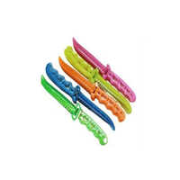 Plastic Disposable Knife - Pvc Material, 10 Mm Size, Multicolor Design | Ideal For Cake Cutting At Any Party