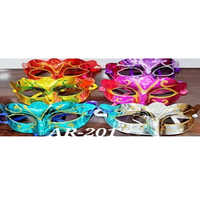 Ar-201 Party Face Mask - Plastic Material, Various Sizes, Multicolor Design | Perfect For Events And Parties