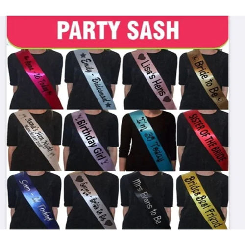 Dress Sashes - Application: Party Celebrations