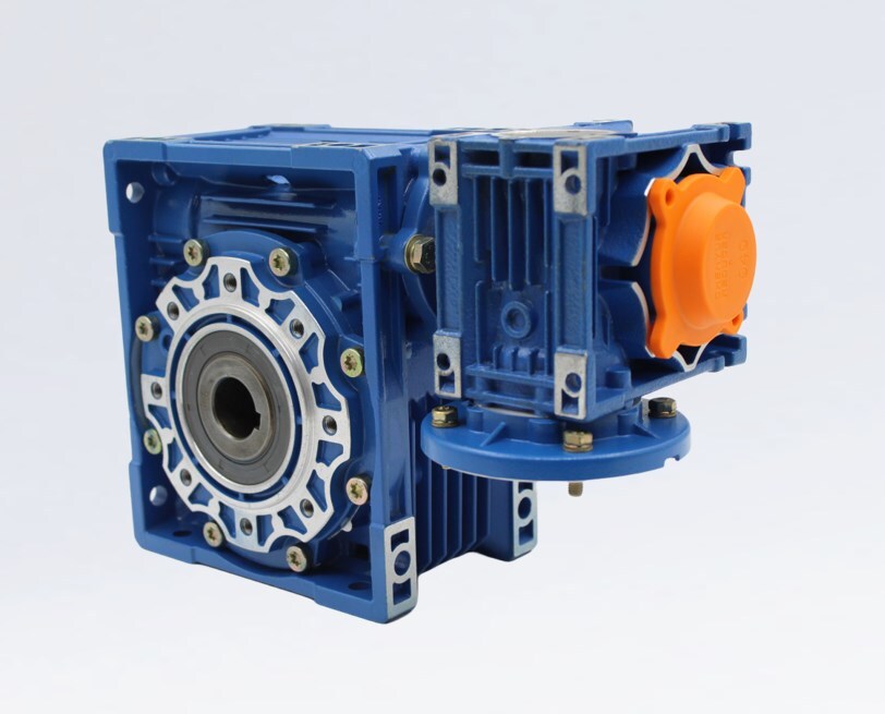 CHENYUE Double-Stage Worm Gearbox - Die-Cast Aluminum Alloy, 53.5x49x63.5 cm, Blue/Green/Gray | High Efficiency, Customizable Output Torque, Strong Self-Locking Capability, Fully Sealed and Maintenance-Free
