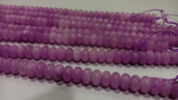 Natural Lavender Chalcedony Rondelle Plain 8mm Beads Sold Per strand 8''Long