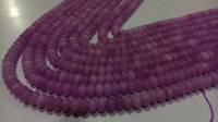 Natural Lavender Chalcedony Rondelle Plain 8mm Beads Sold Per strand 8''Long