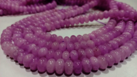 Natural Lavender Chalcedony Rondelle Plain 8mm Beads Sold Per strand 8''Long