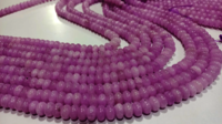 Natural Lavender Chalcedony Rondelle Plain 8mm Beads Sold Per strand 8''Long