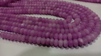 Natural Lavender Chalcedony Rondelle Plain 8mm Beads Sold Per strand 8''Long