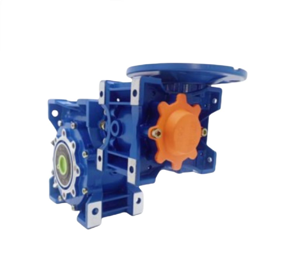 Blue Chenyue Double-Stage Worm Gearbox Cyrw63 + Cyrw90 Speed Ratio From 300:1To10000:1 Customizable