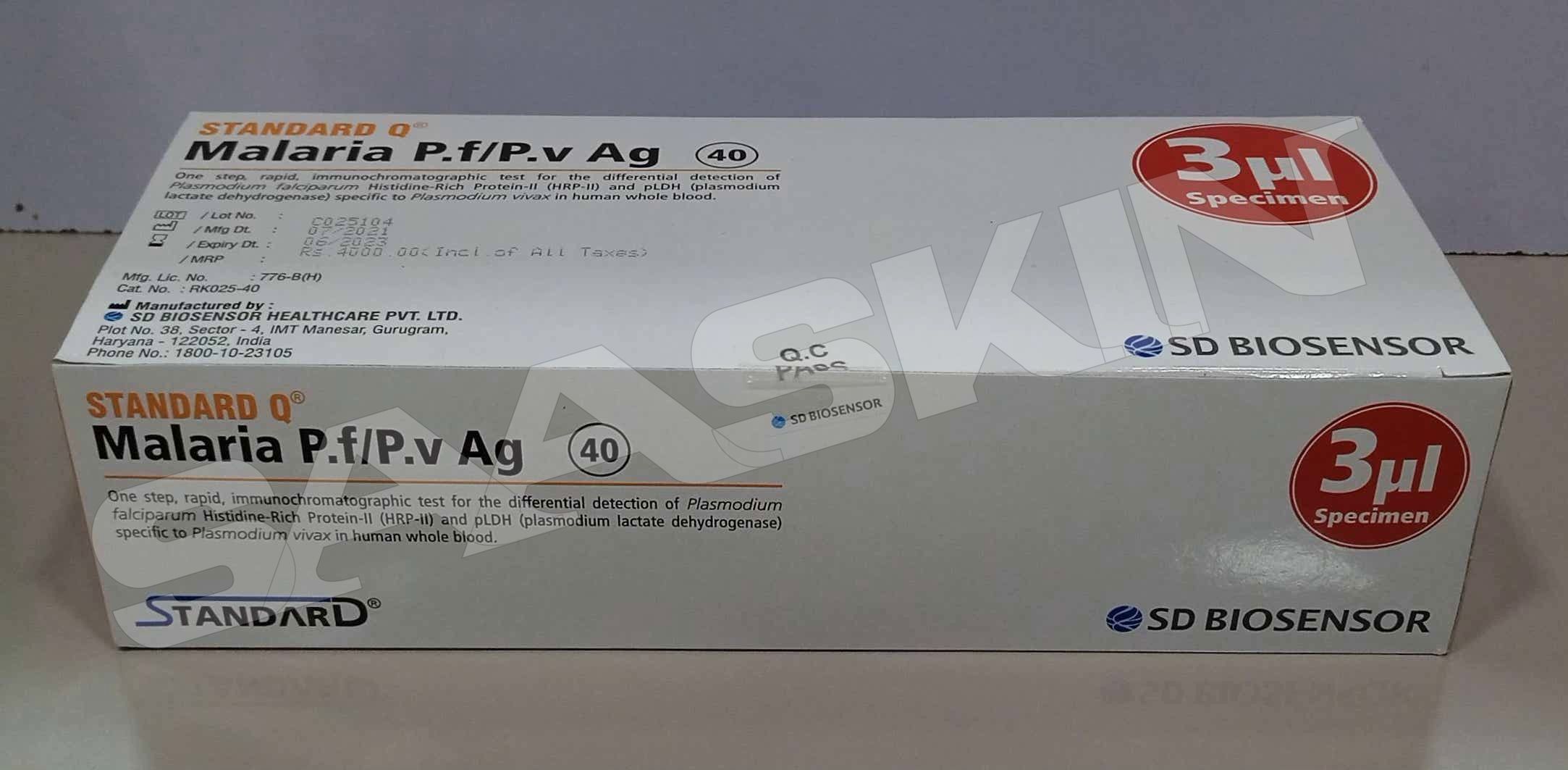 SD Biosensor STANDARD Q Malaria P.F/P.V Ag