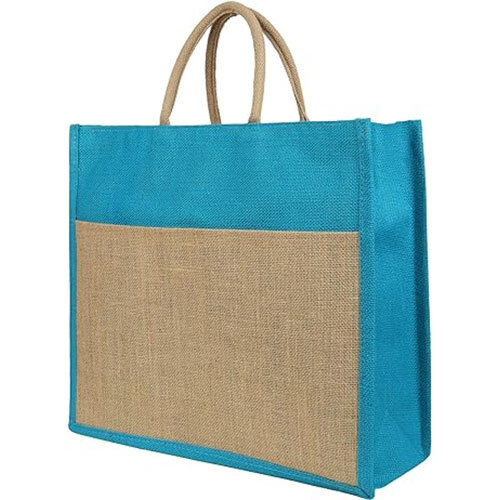 Blue & Brown Premium Jute Shopping Bags