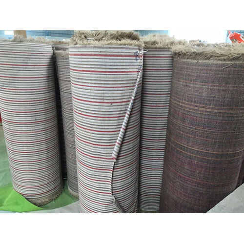Stripe Weaving Jute Fabric Roll