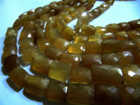 Natural Mustard Chalcedony Cushion Shape 12to16 Beads Sold Per strand 8''long