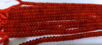 Natural Light Orange Chalcedony Rondelle Plain 6mm Beads Sold Per Strand 8''Long