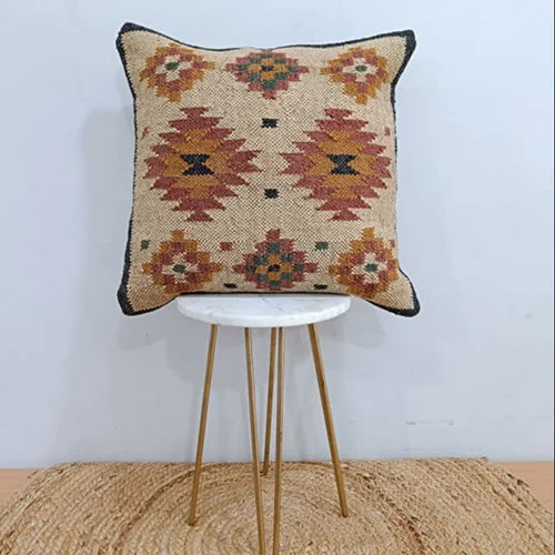 Wool Jute Cushion Cover