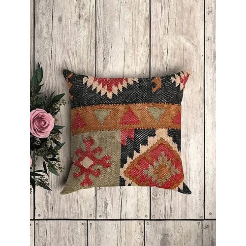 Handwoven Pillow Kilim Cushion Cover - Color: Multicolor