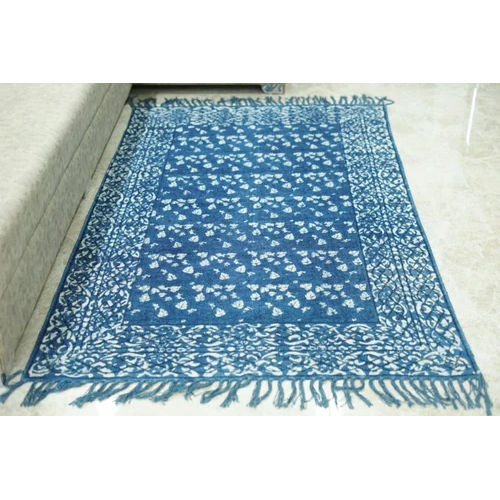 Printed Block Printed Cotton Rugs - Color: Multicolour