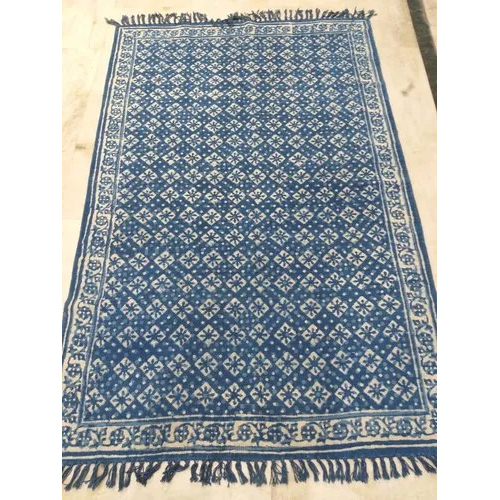 Block Print Cotton Rugs - Color: Multicolour