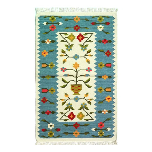 Cotton Wool Kilim Runner Dhurrie Rugs