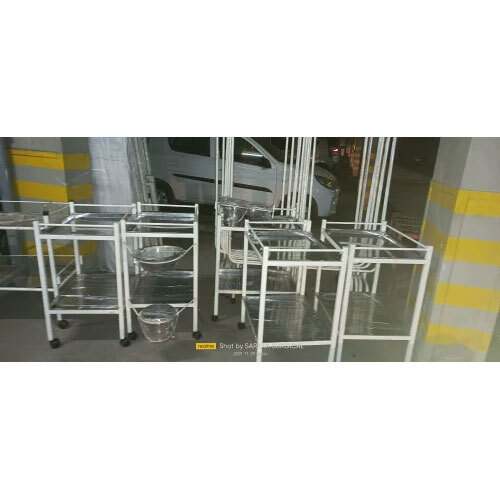 Silver Ss Instrument Trolley Hospital