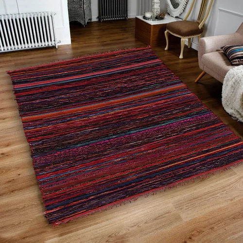 Handwoven Multi Chindi Rugs - Color: Multicolour