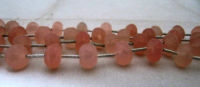 Natural Pink Chalcedony Rondelle Faceted 10 to 12mm Beads Strand 9''long