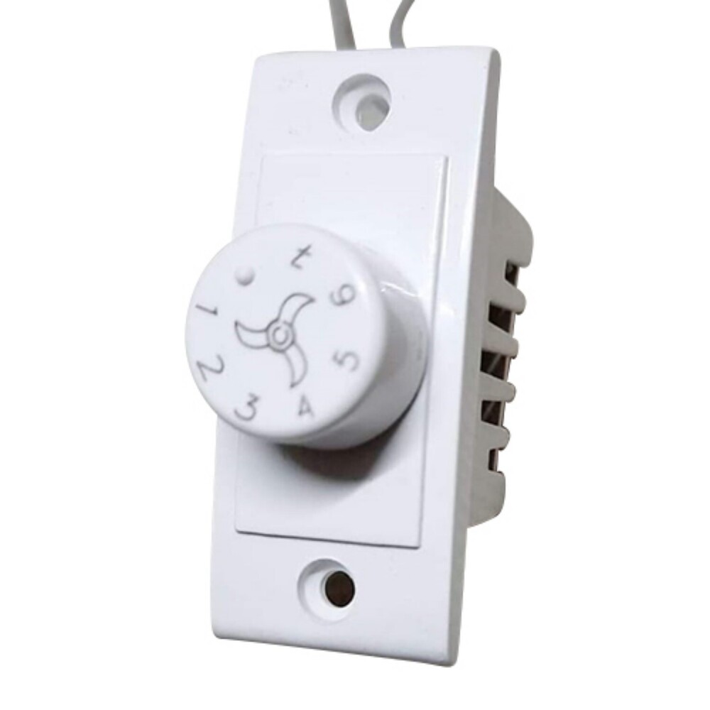 Electric Fan Regulator - High-Quality Plastic, 4-Star Energy Efficiency Rating | Adjustable Speed Control, Easy Installation, Warranty Included