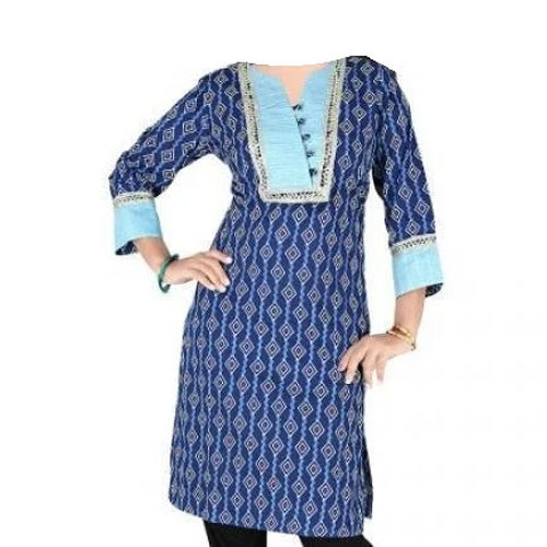 Quick Dry Ladies Pure Cotton Printed Kurti