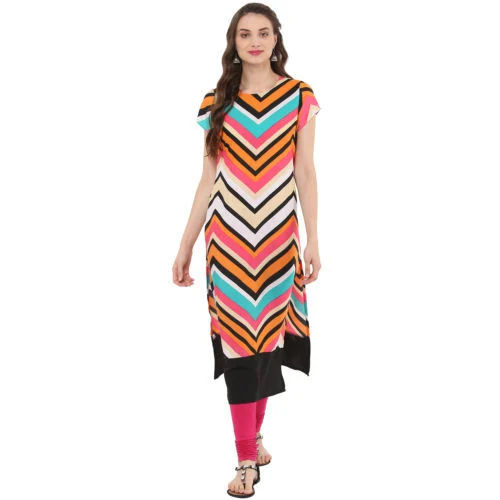 No Fade Casual Wear Ladies Chiffon Kurti