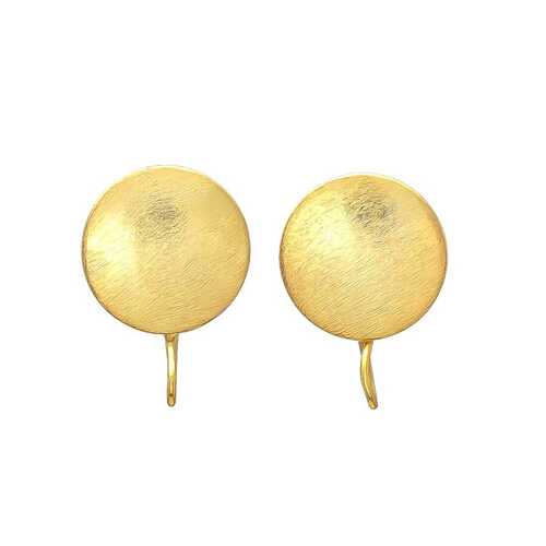 gold plated brass stud earring