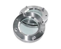 Sight Glass Flange - Stainless Steel Glass, Standard Sizes Available, Silver Color, High Pressure Compatible, Iso Ansi Connection, Polished Finish, Industrial Grade Quality