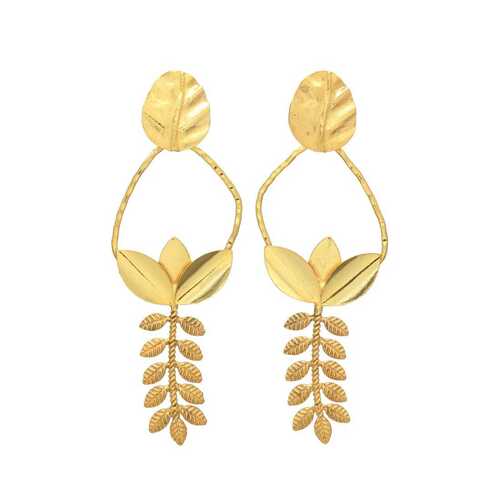 stylish leaf dangle earring set