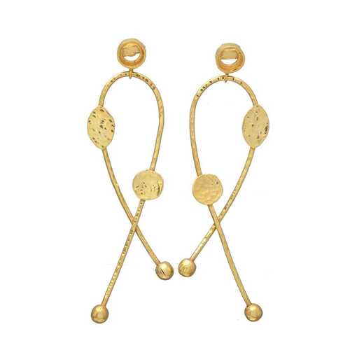 fancy golden earring set