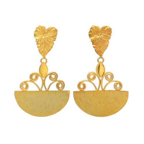 gold plated love designer earring