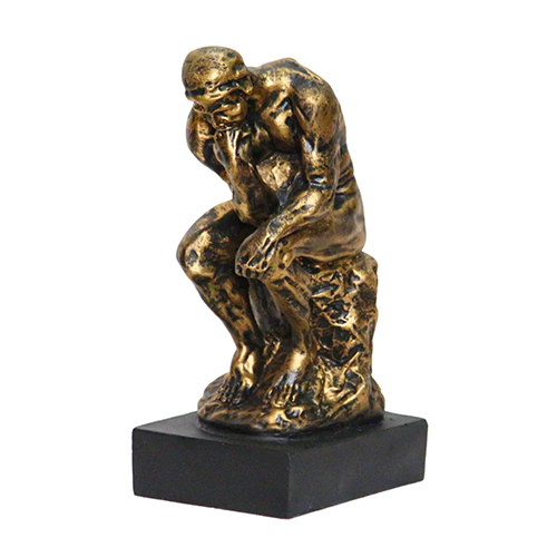 Handicraft Resin Golden Antique Man Statue For Home Decor