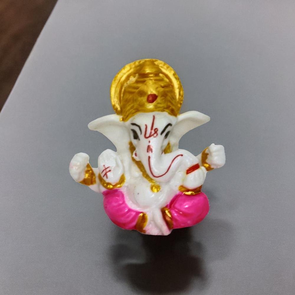 Car Ganesh Statue - Color: Pink