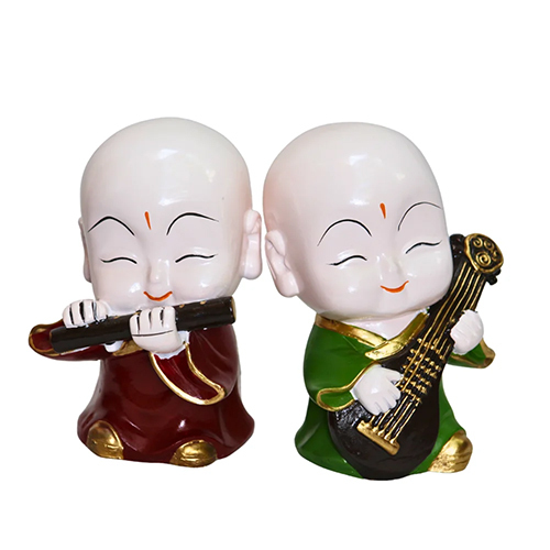 Set of 2 Monks Statue