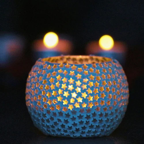 Mosaic Tealight  Glass Candle Holder