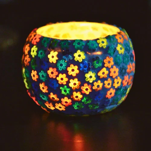 Tealight Mosaic Glass Candle Holder