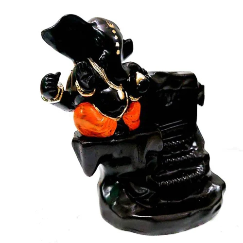 Orange And Black Ganesh Smoke Fountain