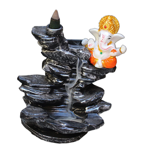 Smoke Lord Ganesha Fountain Statue