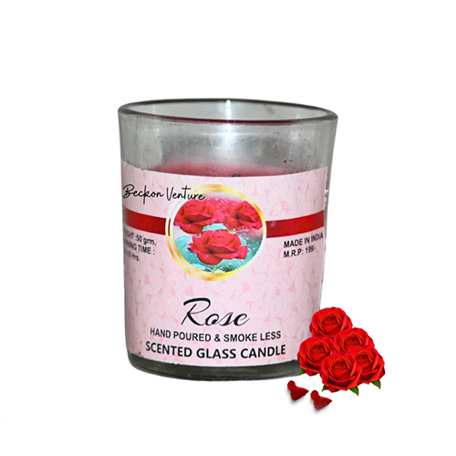 Rose Scented Glass Jar Candles