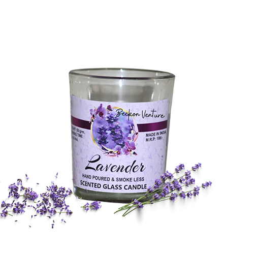 Lavender Scented Glass Jar Candles