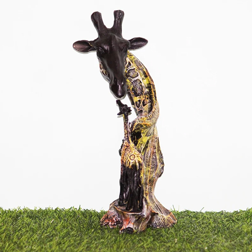 Handicraft Resin Multi Giraffe Animal showpiece for home decor