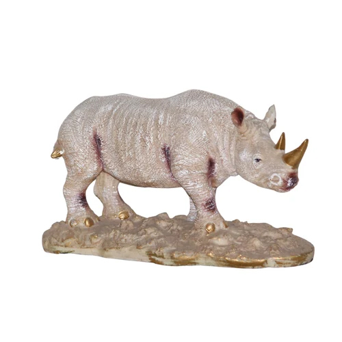 Handicraft Resin White shade Genda Animal showpiece