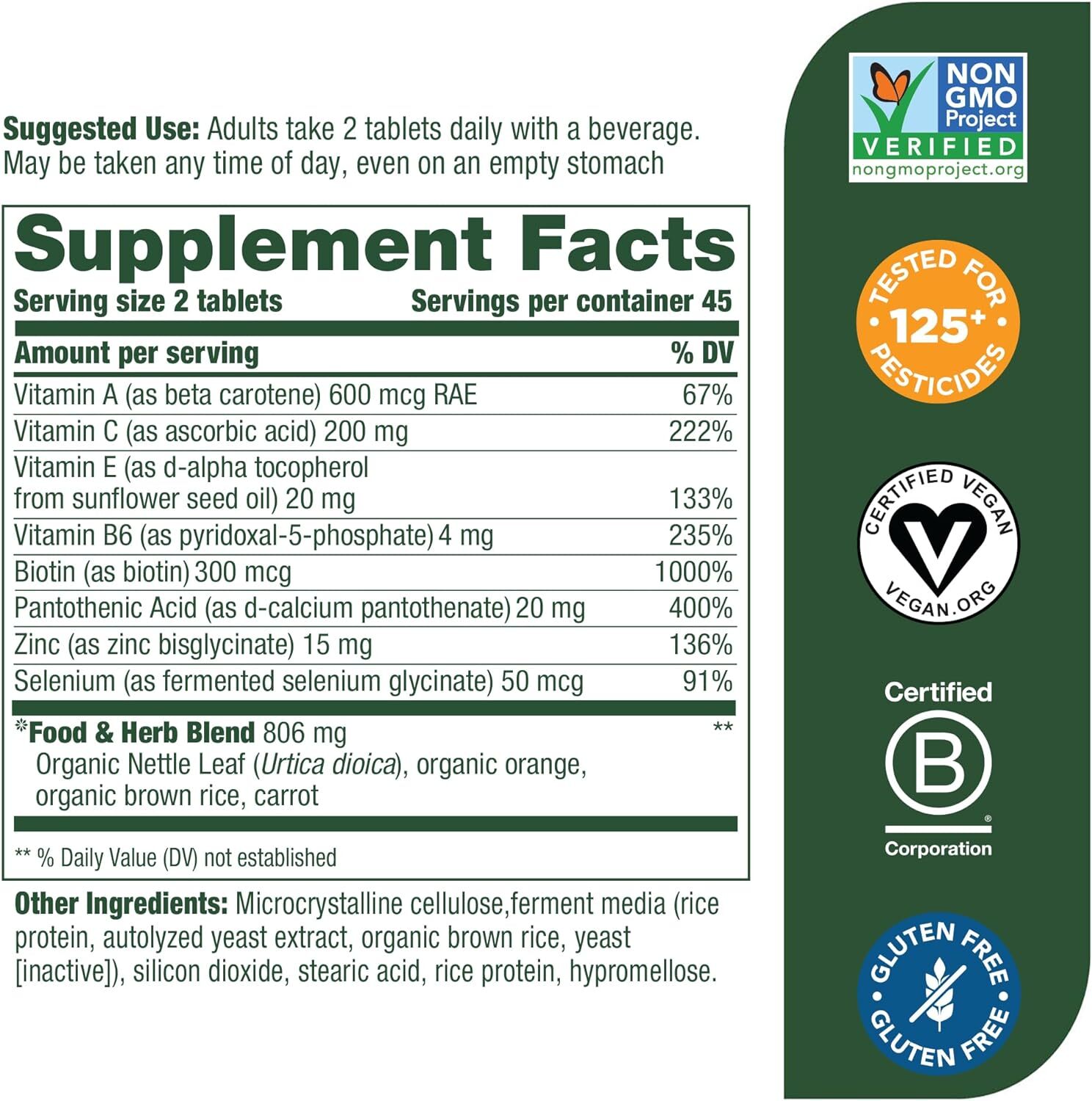 MegaFood  Vitamins For Women Men