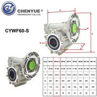 CHENYUE Worm Gearbox CYWF60-S speed ratio from 5:1 to 100:1 free maintenance, fully sealed, No need to refuel for life