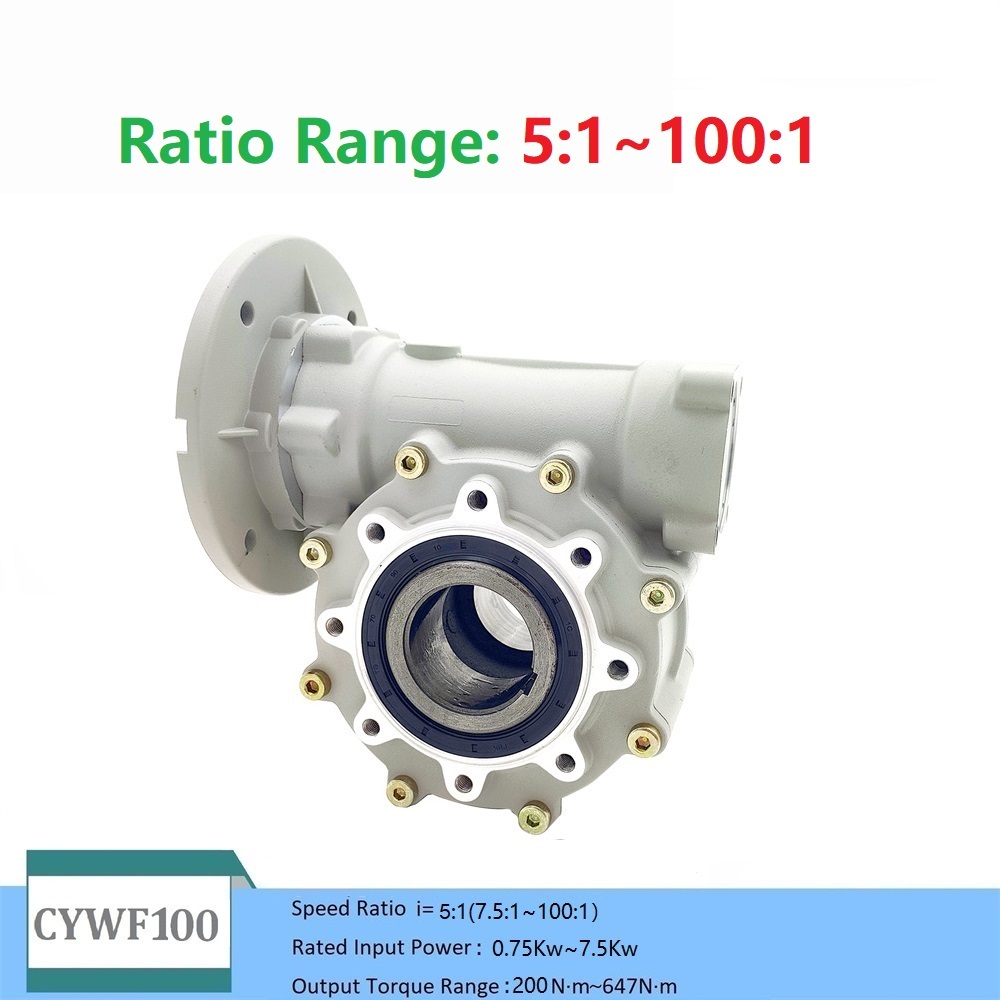 Blue Chenyue Worm Gearbox Cywf100 Speed Ratio From 5:1 To 100:1 Free Maintenance, Fully Sealed, No Need To Refuel For Life