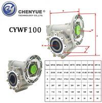 CHENYUE Worm Gearbox CYWF100 speed ratio from 5:1 to 100:1 free maintenance, fully sealed, No need to refuel for life