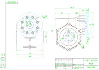 CHENYUE Special  Worm Gear Reducer Waterproof Worm Gearbox CYXRV70 Input 19 Output 30mm Speed Ratio from 10:1 to 30:1 for Automatic Car Washing