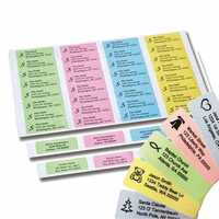 Multicolor Printed Labels - Material: Plastic